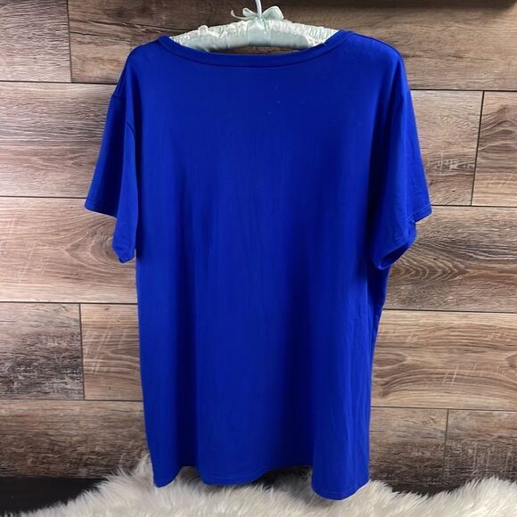 Callie Tshirt Appliqué and Embellishments, Ladies Size 3X, Royal Blue - Picture 6 of 6